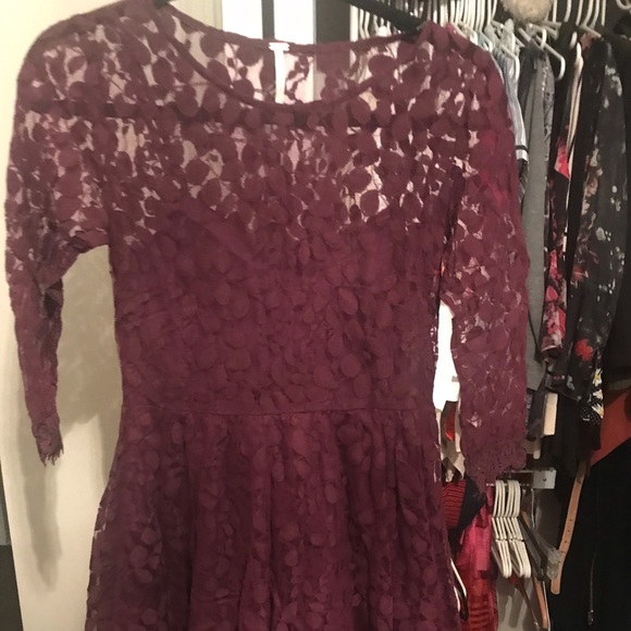 Free People Floral Lace Mesh Dress - Picture 4 of 5